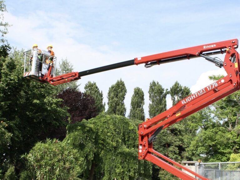 Cherry picker hire for Tree & Garden Maintenance - 17m Hinowa Lightlift 1775 Tracked Access Platform