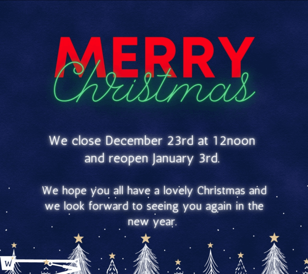 Christmas Closures & Opening Hours 2022/2023 Warren Access