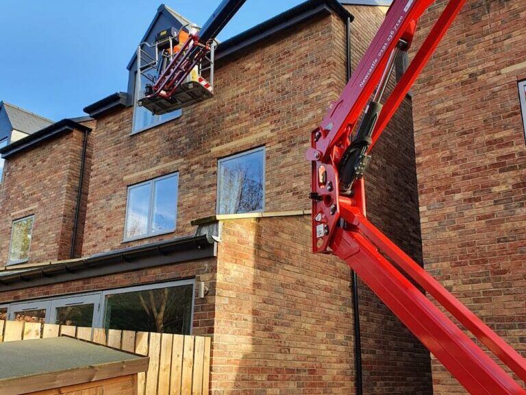 Warren Access spider lift providing access for new build snagging work