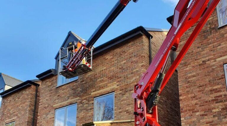 Warren Access spider lift providing access for new build snagging work