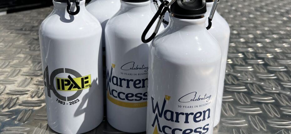 Warren Access water bottle 30th anniversary