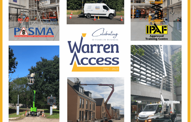Why Warren Access Post. Images include PASMA Towers, Cherry Pickers and Scissor Lifts.